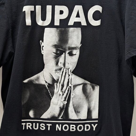 2PAC "Trust Nobody" Black & White Tee - Picture 4 of 5